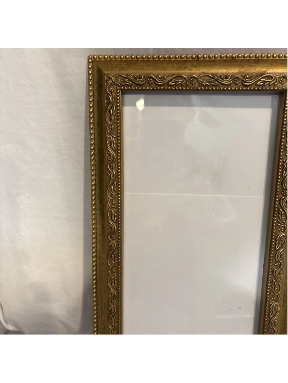 Vtg Ornate Rectangular Carved Gilt Wall Wood Golf Leaf Frame Hollywood 1169